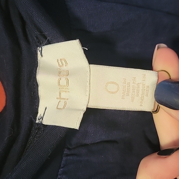 Chico's Women's Blue Ombre Fringe Francesca Fashion Skirt Chico's Size 0 (S-4) - Picture 4 of 13